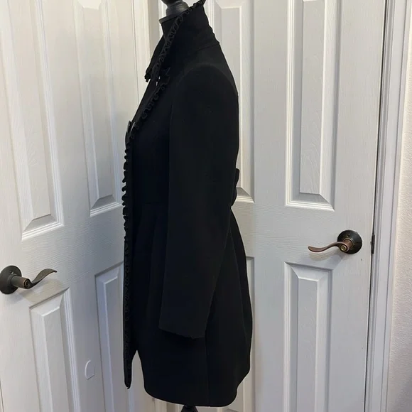Kate Spade Black Wool Double Breasted Pea Coat size 0 - Picture 6 of 16